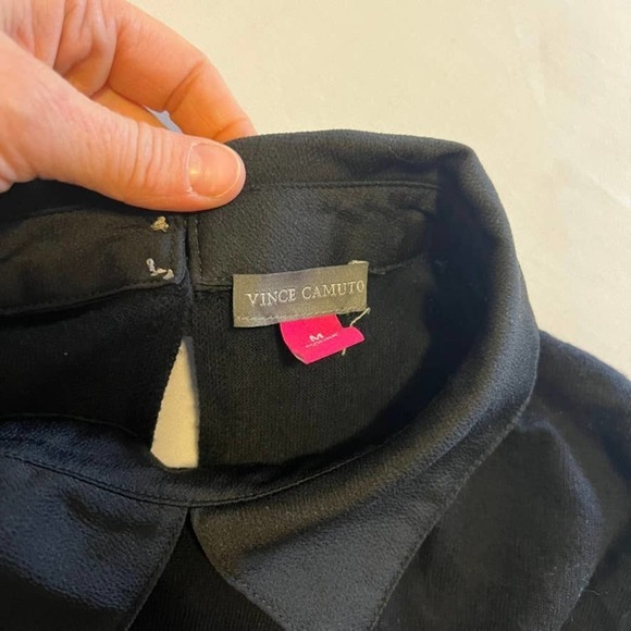 Vince Camuto Black Long sleeve lace trim bottom tunic M - Picture 5 of 11